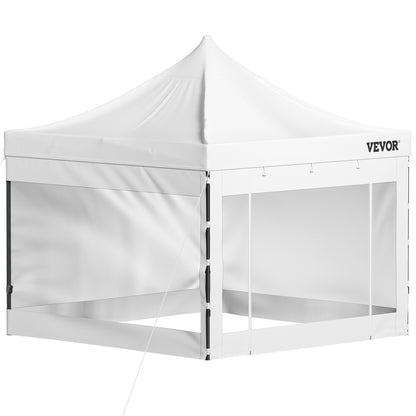 Pop-up Partytent – Partytent – Tuinkar Tent – Evenemententent – Markttent – 10 x 10 ft – Weerbestendig Polyester Dak – Transparante PVC Zijwanden