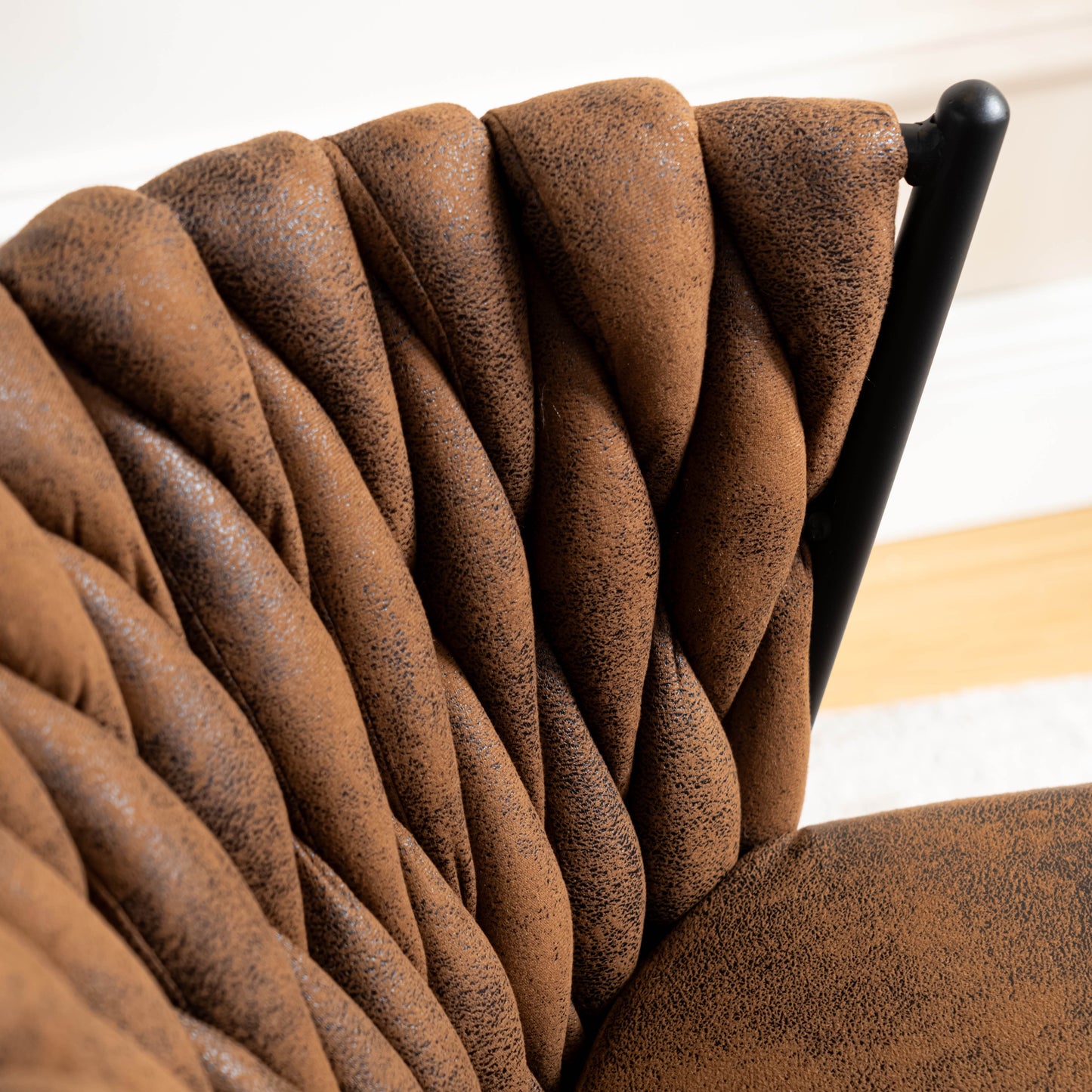 Ronde Eettafel – Industriële Tafel – Bistro Tafel – Café Tafel – Restauranttafel – MDF Tafelblad – Zwarte Stalen Onderstel – 80 cm Diameter – 75 cm Hoogte