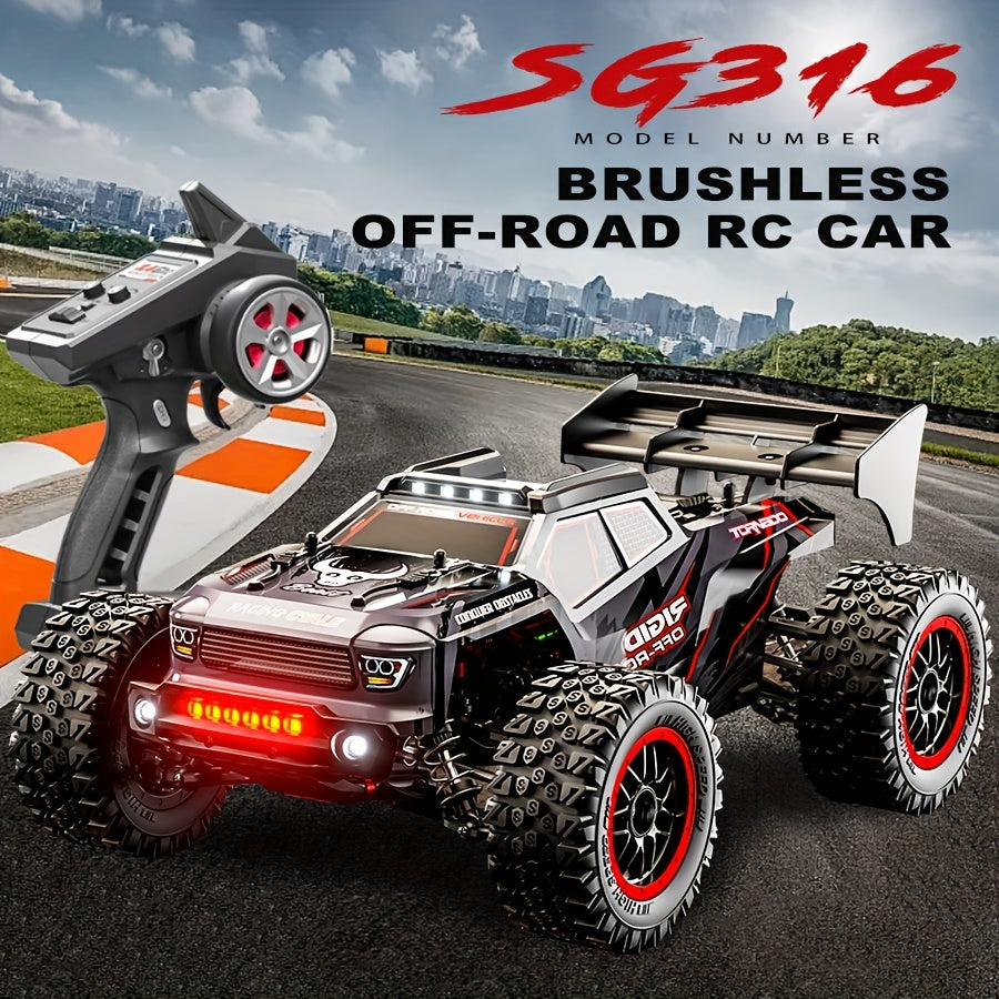 RC Auto – Bestuurbare Auto – Afstandsbedienbare Auto – RC SUV – Radiografische Auto – SG316MAX Brushless Motor – Dubbele Batterij & USB Oplaadbaar – Duurzaam Kunststof Chassis