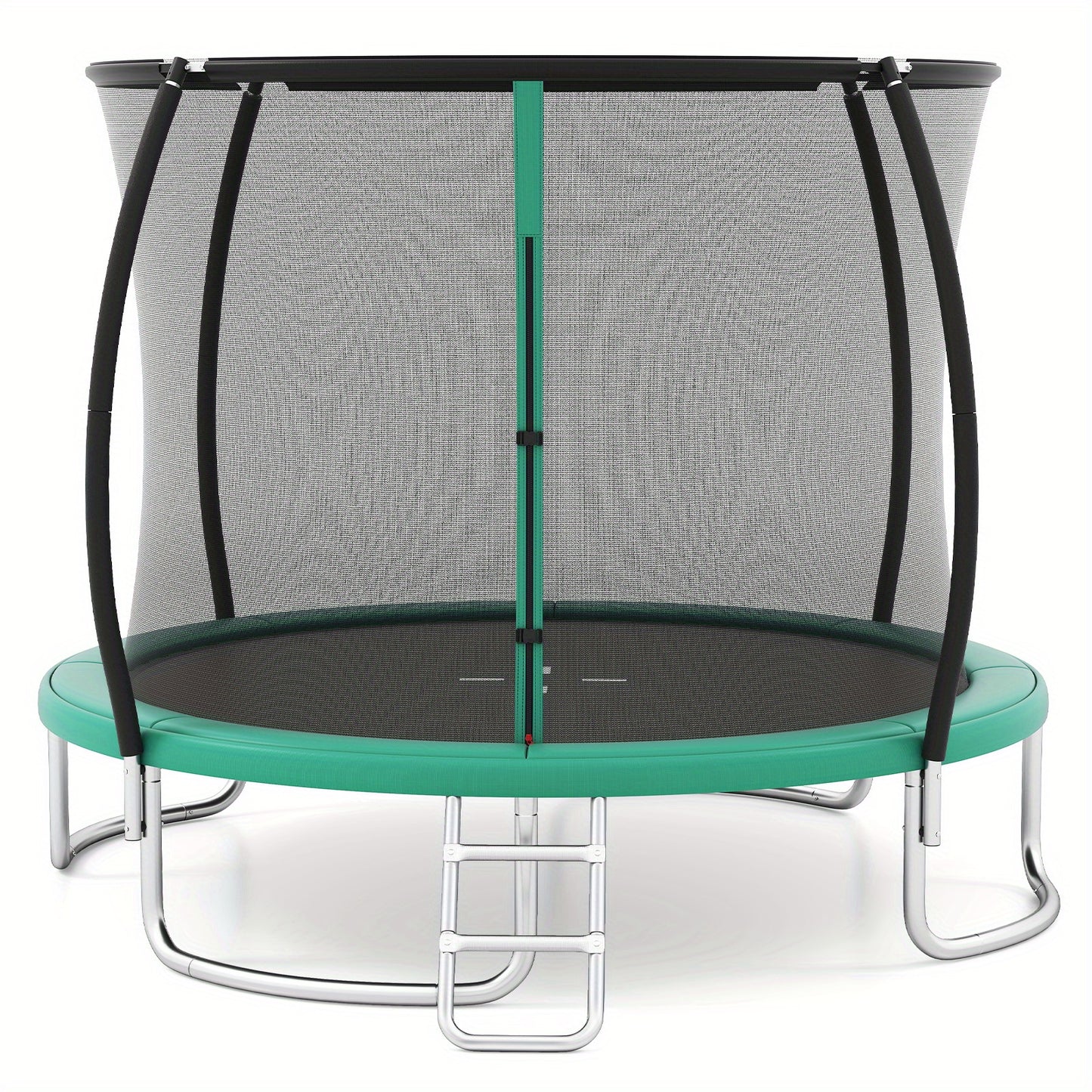Trampoline – Springkussen – Buitentrampoline – Springmat – Veiligheidstrampoline – Groen – Met Ladder – Veiligheidsnet – Gegalvaniseerd Stalen Frame – 42 Inch – Draagvermogen 90,7 kg