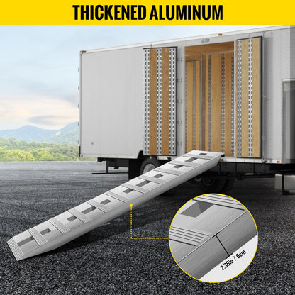 Aluminium Laadbruggen – Laadplanken – Oprijplaten – Laadrampen – Oprijplanken Set – 6000 lbs Draagkracht – Antislip Beavertail Haak