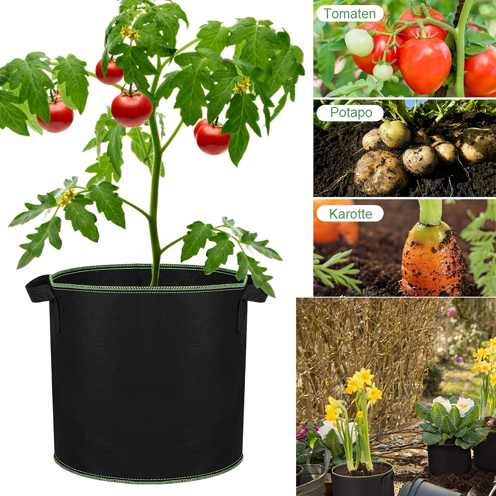 3/5 Stuks Ademend Plantenzak – 7 Gallon Grow Bags met Dubbele Handvatten – Stevig Nonwoven Materiaal voor Lage Stress Planttraining van Fruit, Groenten en Bloemen