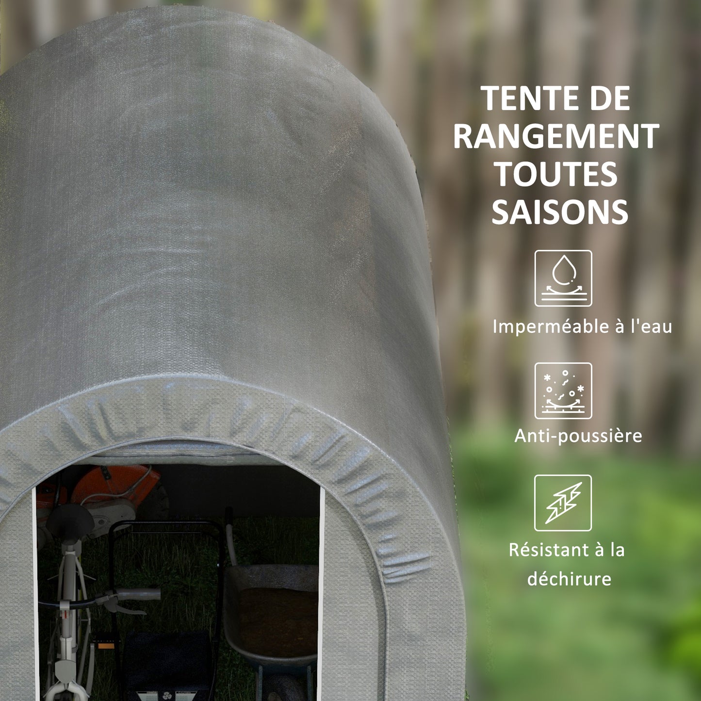 Tuinhuisje – Tuinschuur – Berging – Opbergtent – Fietsgarage – Met PE-Gecoat Metalen Frame – Waterbestendig & Ruim 239x159x190 cm