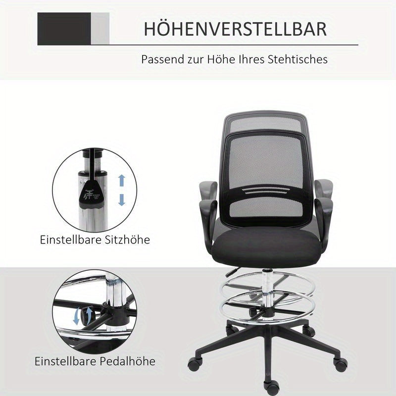 Ergonomische Bureaustoel – Kantoorstoel – Computerstoel – Directiestoel – Desk Chair – Verstelbare Hoogte – Ademend Mesh & Metalen Frame