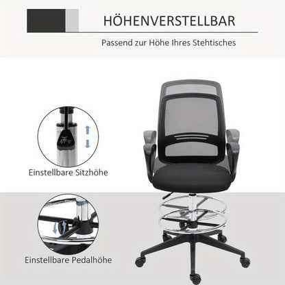 Ergonomische Bureaustoel – Kantoorstoel – Computerstoel – Directiestoel – Desk Chair – Verstelbare Hoogte – Ademend Mesh & Metalen Frame