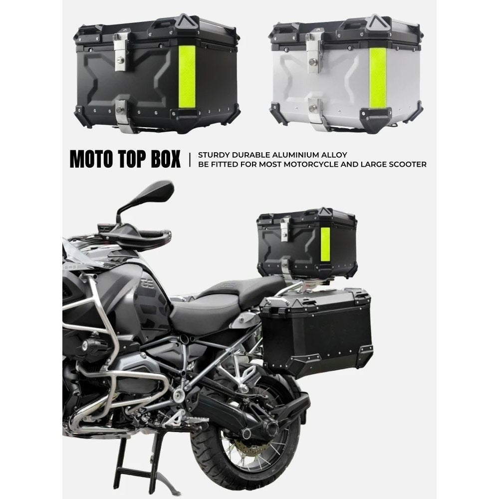 Motorbagagebox – Motor Koffer – Bagagebox – Topkoffer – Aluminium Koffer – 80 Liter Inhoud – Waterdicht & Krasbestendig