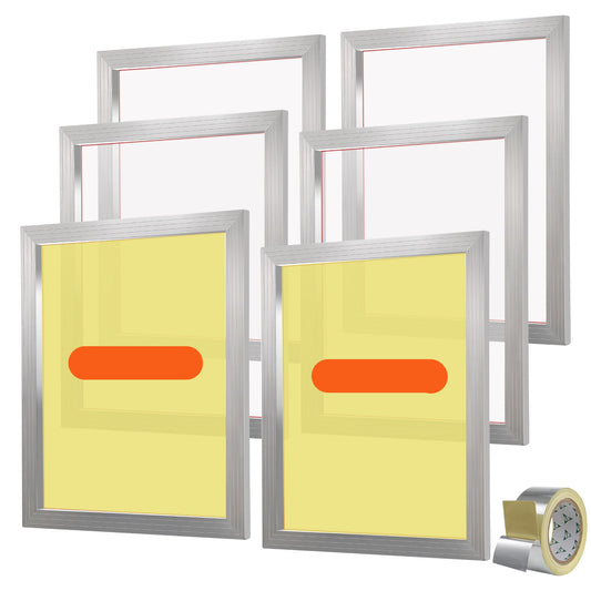 Zeefdrukraam – Zeefdrukframe – Zeefdrukset – Zeefdrukkit – Zeefdrukframes – Aluminiumframe – 110 Mesh Nylon – 50,8 x 61 cm – 6 Stuks