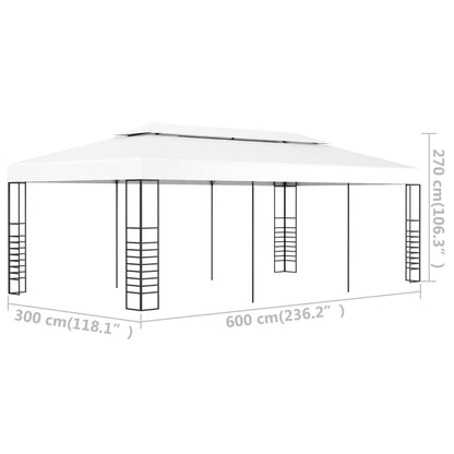 Tuinscherm – Balkonscherm – Privacyscherm – Windscherm – Kunsthaag – 3 x 6 Meter – Stalen Frame & Waterafstotend Polyester Dak
