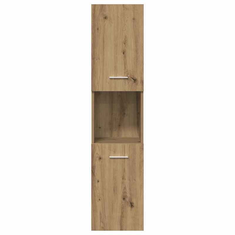 Badkamermeubelset – Badkamerkast – Opbergmeubel – Toiletmeubel – Meubels voor Badkamer – Artisan Eikenhout Look – Duurzaam Hardhout & Vezelplaat – Compact & Functioneel Ontwerp