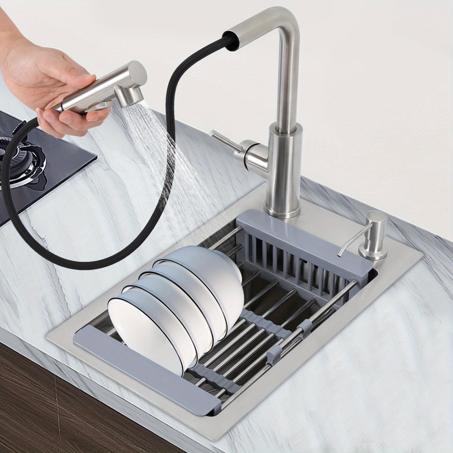 TOOL1SHOOO Polished Stainless Steel Kitchen Sink - Large Capacity, Easy Installation for Kitchens, Dining Rooms, Bars, Restaurants, Garages, Caravans, Mobile Food Preparation & Cleaning Equipment, Commercial Sinks