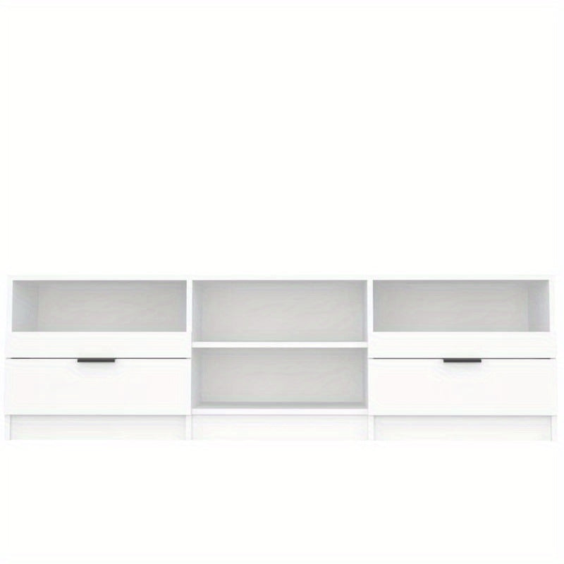 TV meubel – TV kast – Televisiekast – RTV Meubel – Media meubel – Wit MDF hout – 150x33,5x45 cm – Voorgemonteerd