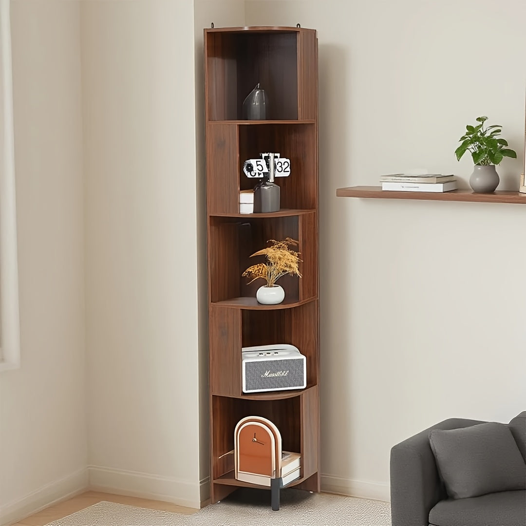 Kast – Opbergkast – Dressoir – Kledingkast – Boekenkast – Bruin – Golvende Deuren – 120x35x80 cm – Verstelbare Planken – Zonder Handvatten
