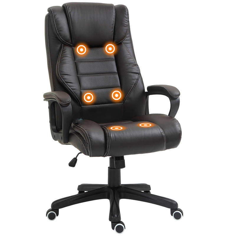 Ergonomische Bureaustoel – Kantoorstoel – Bureaustoel Met Massage – Werkstoel – Comfortabele Stoel – Verstelbare Hoogte – Verstelbare Rugleuning – Stevig Metalen Frame – Gewatteerde Zitting