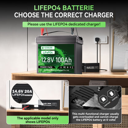 Li-ion Accu – Lithium Batterij – Lithium-Ion Accu – LiFePO4 Accu – 12V Li-Ion Batterij – 200Ah Capaciteit – Ingebouwd 100A BMS – 10 Jaar Levensduur – Onderhoudsvrij PVC Behuizing