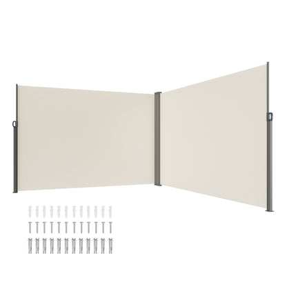 Uitschuifbaar Zijscherm – Privacyscherm – Windscherm – Terrasscherm – Balkonafscheiding – 200x600 cm – Weerbestendig Polyester