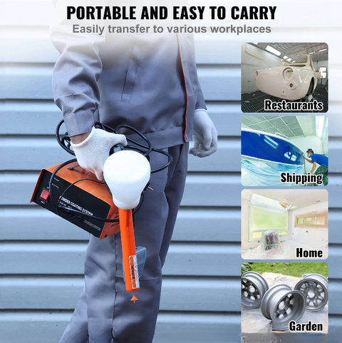 Poedercoating Set - 50KV - 30 PSI - Elektrostatisch - Poedercoating Apparatuur voor thuis- en commerciële productie - QUORE