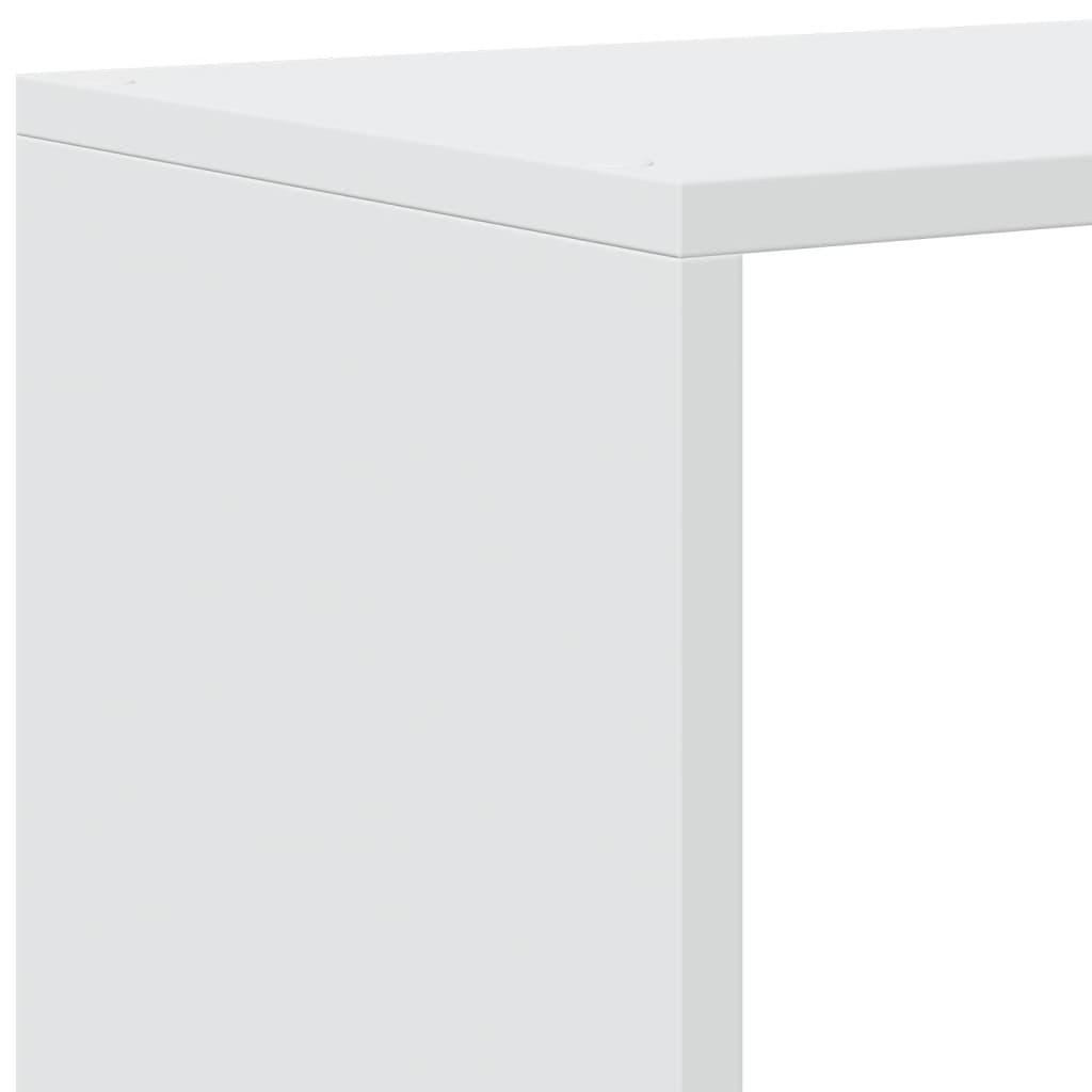Room Divider Bookcase 4-Tier White 131.5x29x131.5cm Engineered Wood Bookcase Shelves Storage Cabinet Display Rack Bookshelf for Living Room, Home Office, Utility Racks