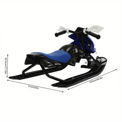 Mini slee – skislee – kinderslee – sneeuwslee – bobslee – Stuurfunctie en noodrem – Stevig ijzer tot 80 kg