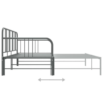 Uittrekbaar Sofa Bed Frame – Slaapbank Bedframe – Bedbank Frame – Sofa Bed Frame – Grijs Metalen Frame – Ruimtebesparend Ontwerp – Stevig Gepoedercoat Metaal