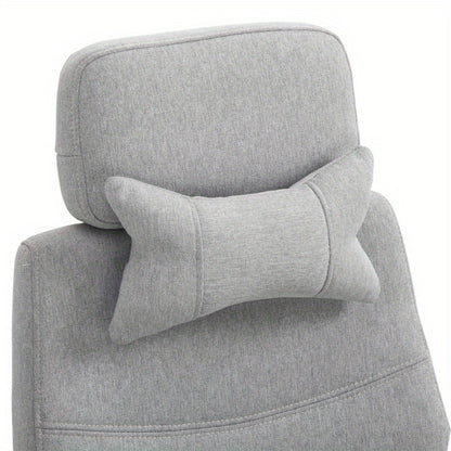 Bureaustoel – Bureaustoel met Wielen – Gaming Stoel – Desk Chair – Ergonomische Bureaustoel Grijs – Hoge Rugleuning – Verstelbare Zithoogte