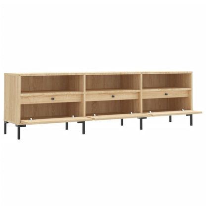 TV Cabinet Sonoma Oak 150x30x44.5 cm Engineered Wood TV Stand Entertainment Center with Storage, Media Television Table for Living Room Bedroom