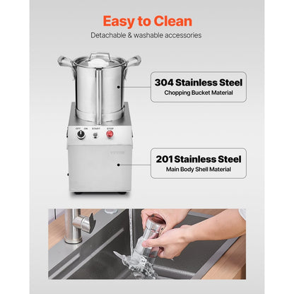 Blender – Foodprocessor – Groentesnijder – Hakmolen – Keukenmachine – 4L Inhoud – Roestvrijstalen S-messen – 550W Krachtige Motor