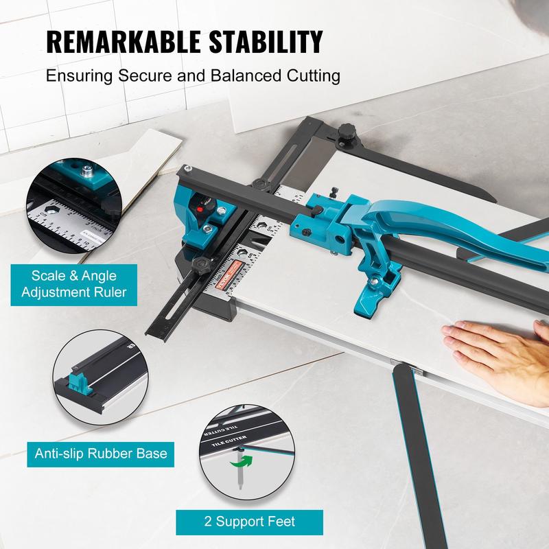 Tegelknipper 1200 mm – Tegelsnijder – Handmatige Tegelsnijder – Keramische Snijder – Porseleinen Tegelknipper – Tungsten Carbide Snijwiel – Infrarood Positionering