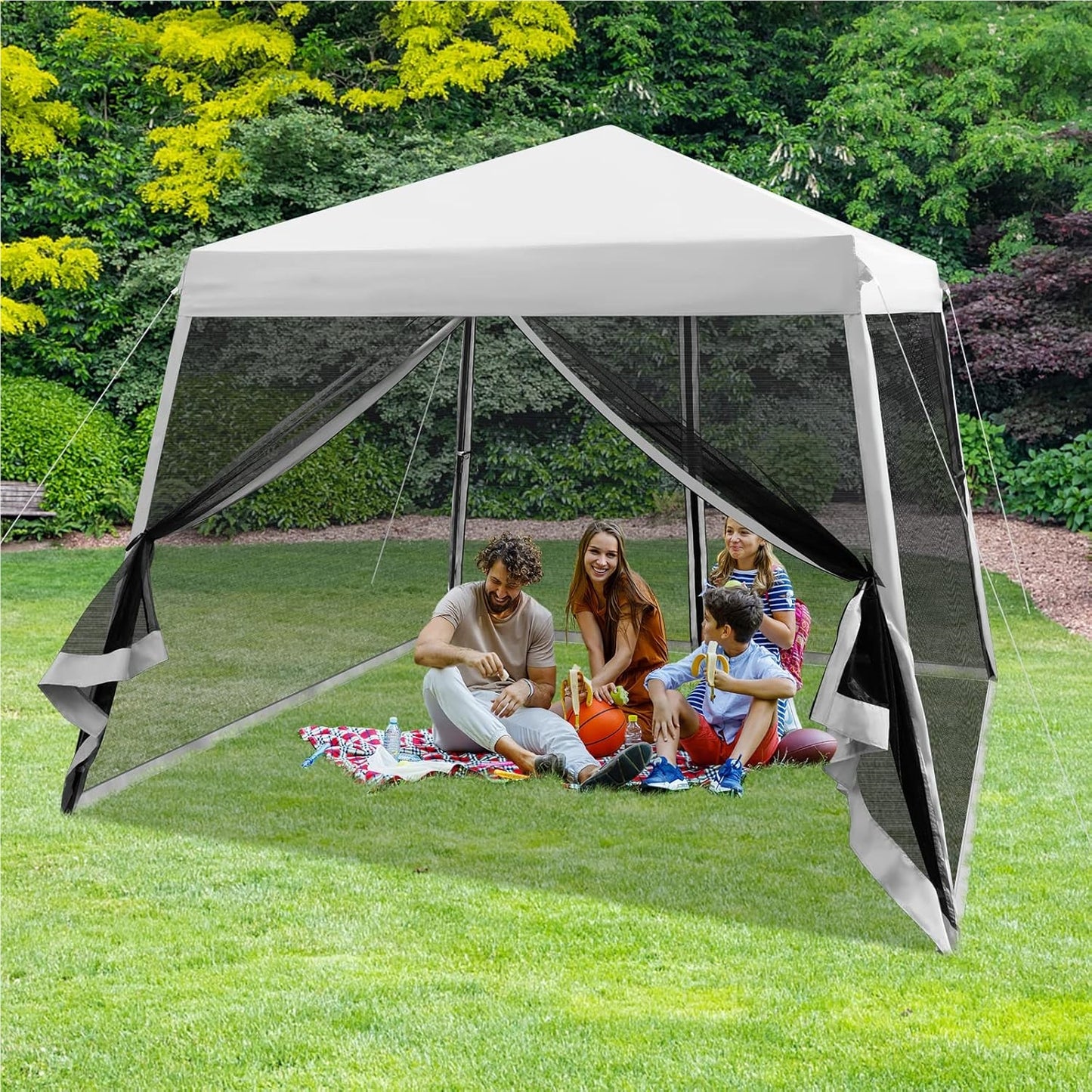 Partytent – Tuinpaviljoen – Vouwtent – Easy-up Tent – Feesttent – 3x3 Meter – Waterdicht Oxford Stof – UV Bescherming 50+
