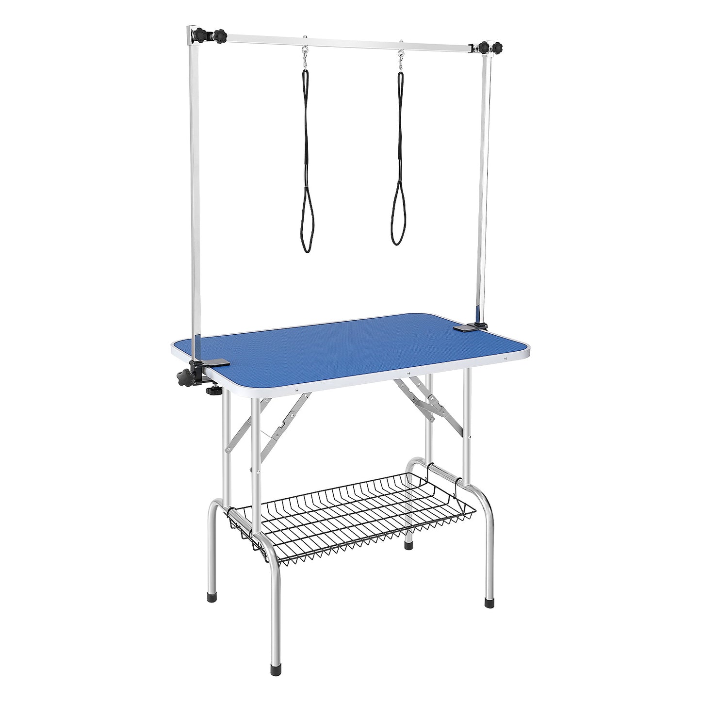 Trimtafel Hond – Grooming Tafel – Verzorgingstafel – Opvouwbare Trimbank – Honden Trimtafel Blauw – Stevige IJzeren Constructie – Maximale Draagkracht 150 kg