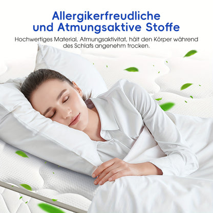 Matras – Pocketveringmatras – 7-zone Matras – Ergonomisch Matras – Springmatras – Stevigheid H3 – Afneembare Katoenen Hoes – Hoesmatras 140x200/90x200 cm – Hoogte 22 cm
