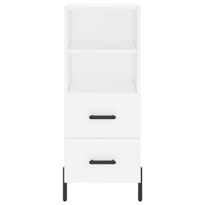High Cabinet 34.5X34X180 Cm Processed Wood White Storage Cabinet in The Hallway, This Cabinet Offers Ample Storage Space to Keep All Your Items Organized, Suitable for Offices, Bedrooms, Living Rooms, Kitchens, And Hallways.