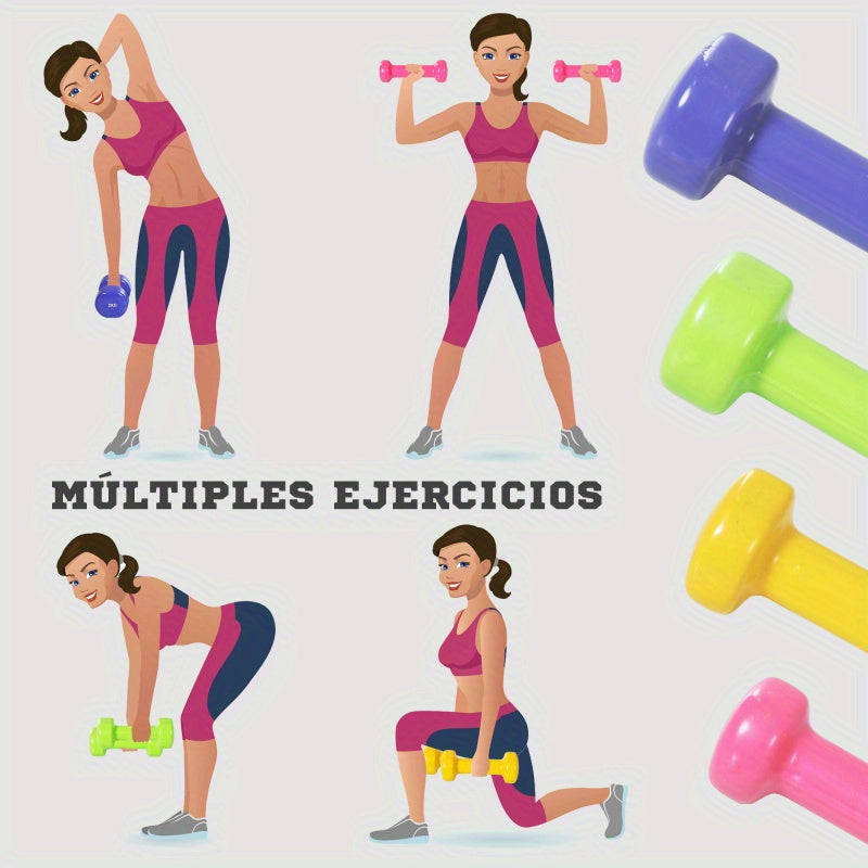 Dumbbells – Halters – Dumbbellset – Verstelbare Gewichten – Fitness Gewichten – 4 Paar 0,5-2 kg – Compact Ontwerp – Draagkoffer Met Antislip Grip