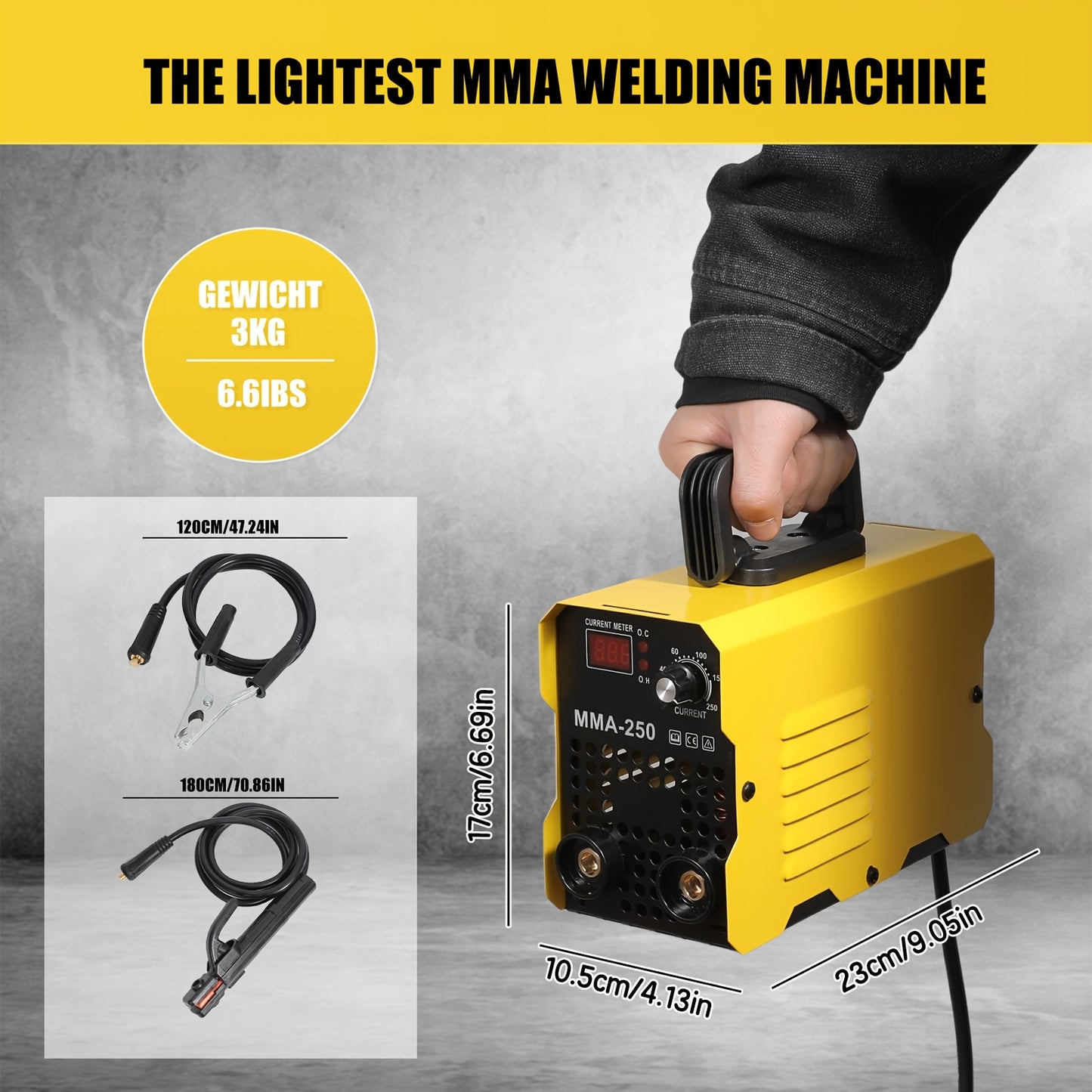 Lasapparaat – Mini Welder – ARC Lasmachine – Elektrode Lasser – MMA Inverter – Compact & Lichtgewicht – IGBT Technologie – Instelbaar 20-250A