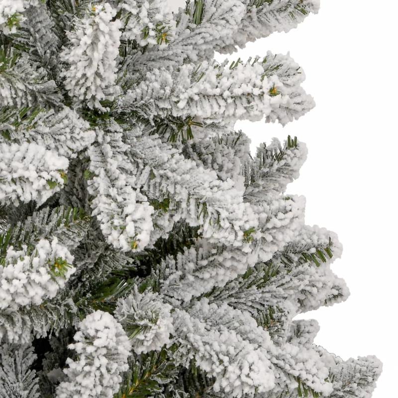 Kunstkerstboom – Kerstboom – Valse Kerstboom – Flocked Boom – Winterse Kerstdecoratie – 180 cm Hoog – Inklapbaar Met Metalen Standaard
