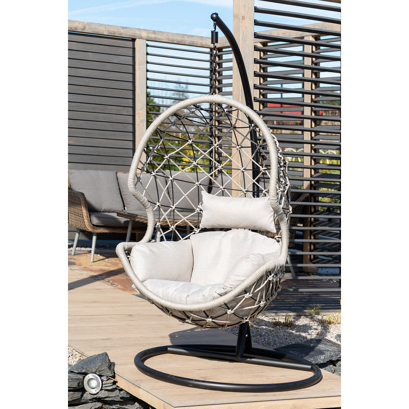 Hangende Coconstoel – Tuinstoel – Hangstoel – Relaxstoel – Outdoor Loungestoel – Weerbestendig Metalen Frame – Comfortabele Afneembare Kussens