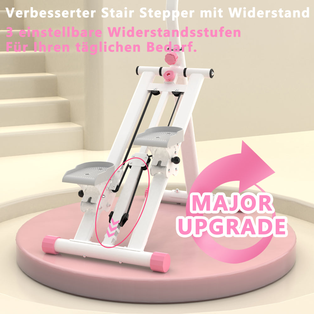 Stepper – Fitness Stepper – Aerobic Stepper – Mini Stepper – Traploper – Roestvrij Staal – Breed Opstapoppervlak (<42 cm)