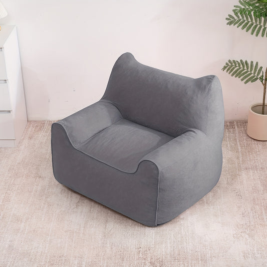 Zitzak – Beanbag – Zitzakstoel – Lounge Slaapkamerstoel – Grijze Zitzak – Groot Formaat – Veerkrachtige Schuimvulling