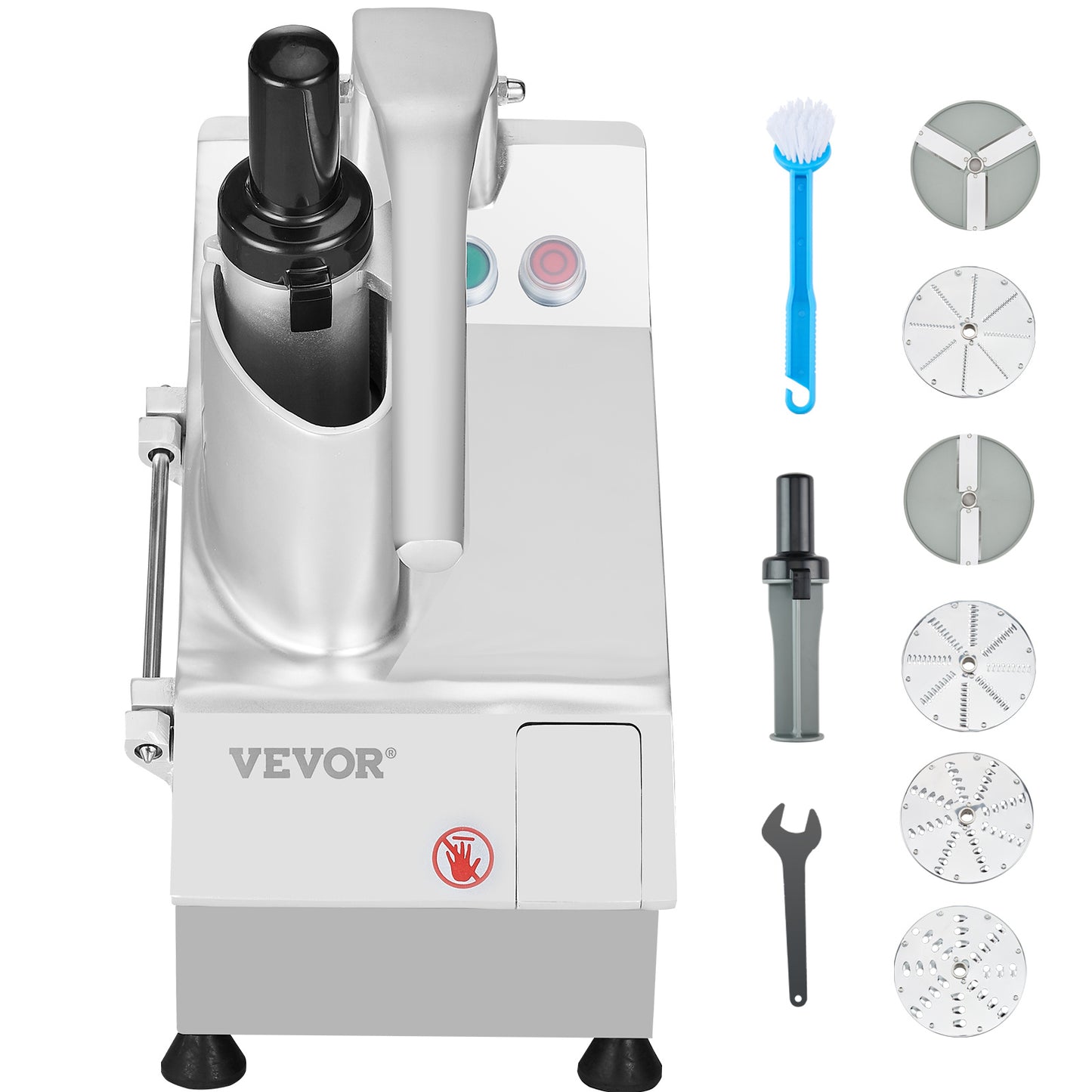 Foodprocessor – Keukenmachine – Groentesnijder – Hakmolen – Blender – 6 Roestvrijstalen Messen – 550W Motor – Dubbele Invoeropening – Voedselveilig