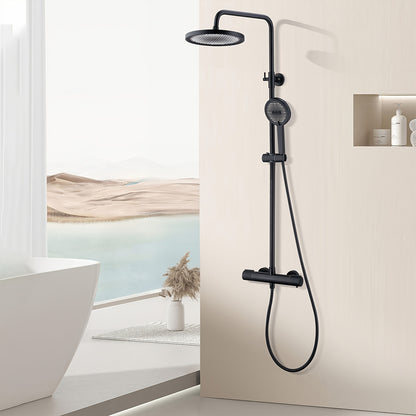 Traditional thermostatic shower set with bathtub and shower system