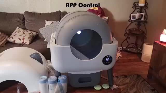 Automatische Kattenbak – Zelfreinigende Kattenbak – Elektrische Kattenbak – Kattenbak met App – XXL Kattenbak – Extra Grote Capaciteit 100L – Slimme Monitoring