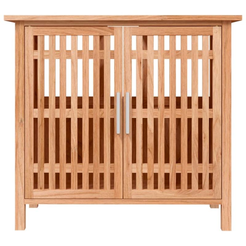 Badkamermeubel – Wastafelmeubel – Wastafelonderkast – Badmeubel – Wasbakmeubel – Compact 66x29x61,5 cm – MDF Met Walnoot Houtnerf