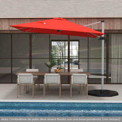 Parasol – Terrasparasol – Tuinparasol – Buitenscherm – Zonnescherm – 3 Meter Breed – Verstelbaar Met 5 Kantelstanden