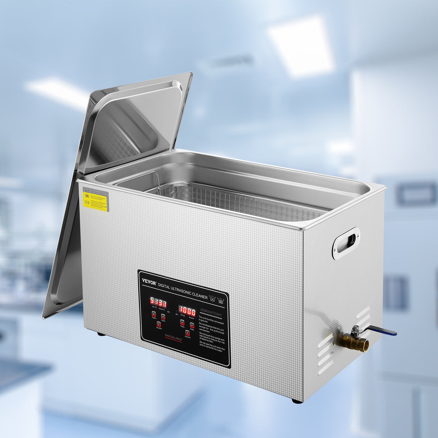 Ultrasoonreiniger – Ultrasoon apparaat – Reiniger – Sieradenreiniger – RVS reiniger – 30 Liter RVS Tank – Verwarming tot 65°C – Digitaal Timerpaneel