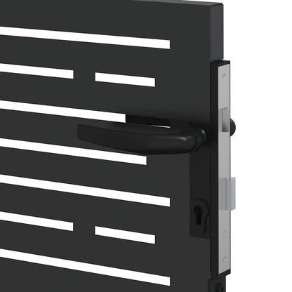 Toegangspoort – Tuinpoort – Beveiligingspoort – Buitendeur – Metaalpoort – 105 x 100 cm – Gepoedercoat Staal – Insteekslot Veilig