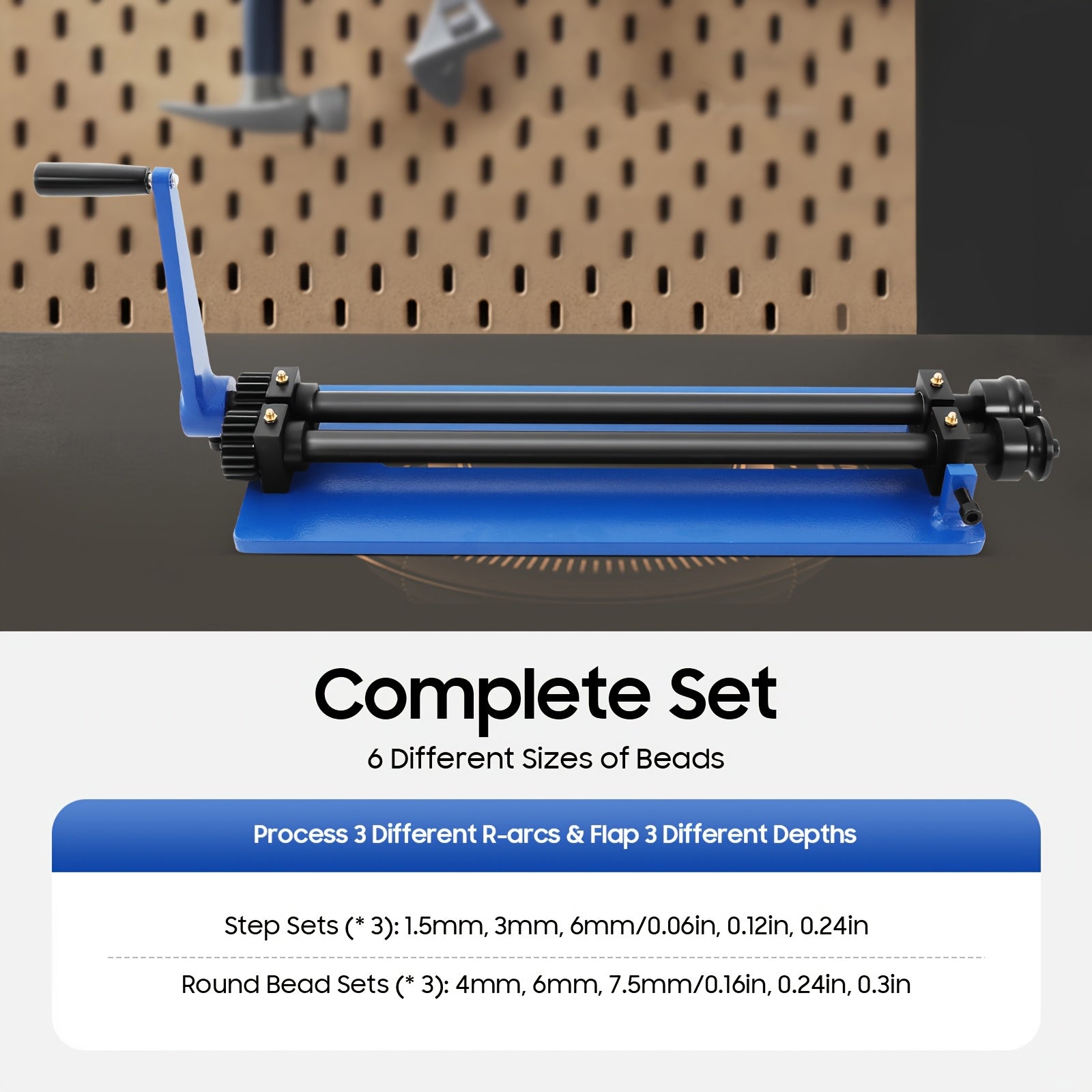 Metaalrolapparaat – Bead Roller – Rollformer – Swager – Plaatwerk Gereedschap – 460mm 18 Inch – Stalen Constructie – Instelbare Diepte - QUORE