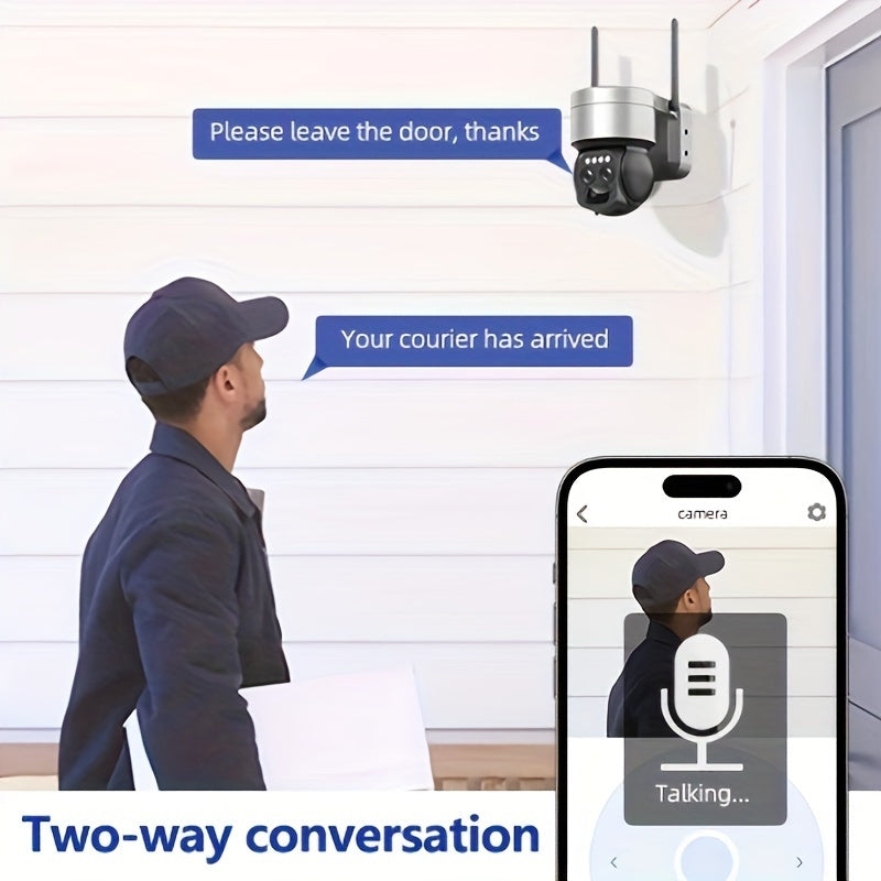 Draadloze Beveiligingscamera Set – Wifi Beveiligingscamera – Buiten Camera – 3MP HD Camera – Kleurennachtzicht – Bewegingsdetectie – Oplaadbare Batterij