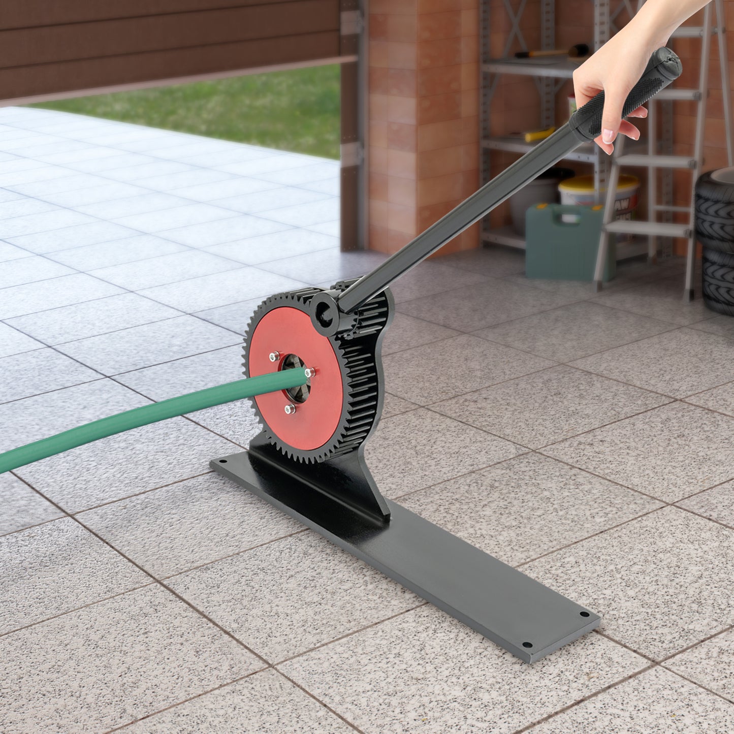 Pijpklem Crimpmachine – Slangklem Crimper – Leidingen Pijpen Persgereedschap – Handmatige Slangklemmachine – IJzeren Handvat – 10mm Dikke Plaat – 6-Mondige Klem – Geschikt voor 6-32mm PVC/HDPE Buizen
