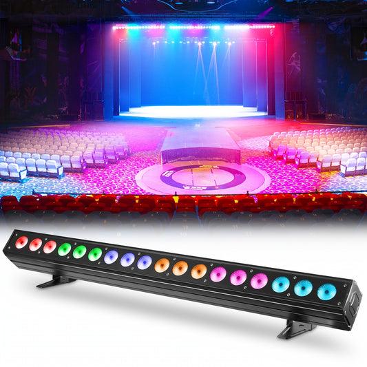 LED Wallwasher – Wall Washer Licht – Podiumverlichting – Feestverlichting – DJ Licht – 180W RGBWA+UV 6in1 LED’s – DMX512 Programma & Muziekmodus