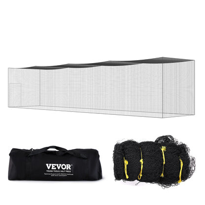 Baseballnet – Batting Cage Net – Trainingsnet – Honkbalnet – Softbalnet – Professioneel En Volledig Omsloten – 16,8x3,7x3,7 Meter – Duurzaam PE Materiaal Met Deur En Draagtas