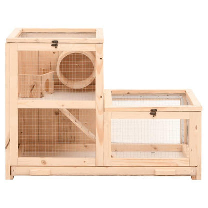 Konijnenkooi – Houten Kooi – Konijnenhok – Binnenkooi – Buitenkooi Marrone – Stevige Houten Constructie – Afneembare Lade 81x40x60 cm